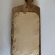 Mirror cubist shape in raw wood Formentera 1970