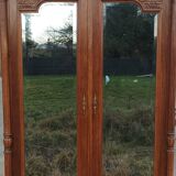 Louis XVI two-door walnut wardrobe