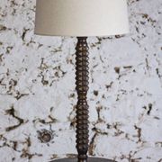 Lampadaire art déco en bois style Charles Dudouyt