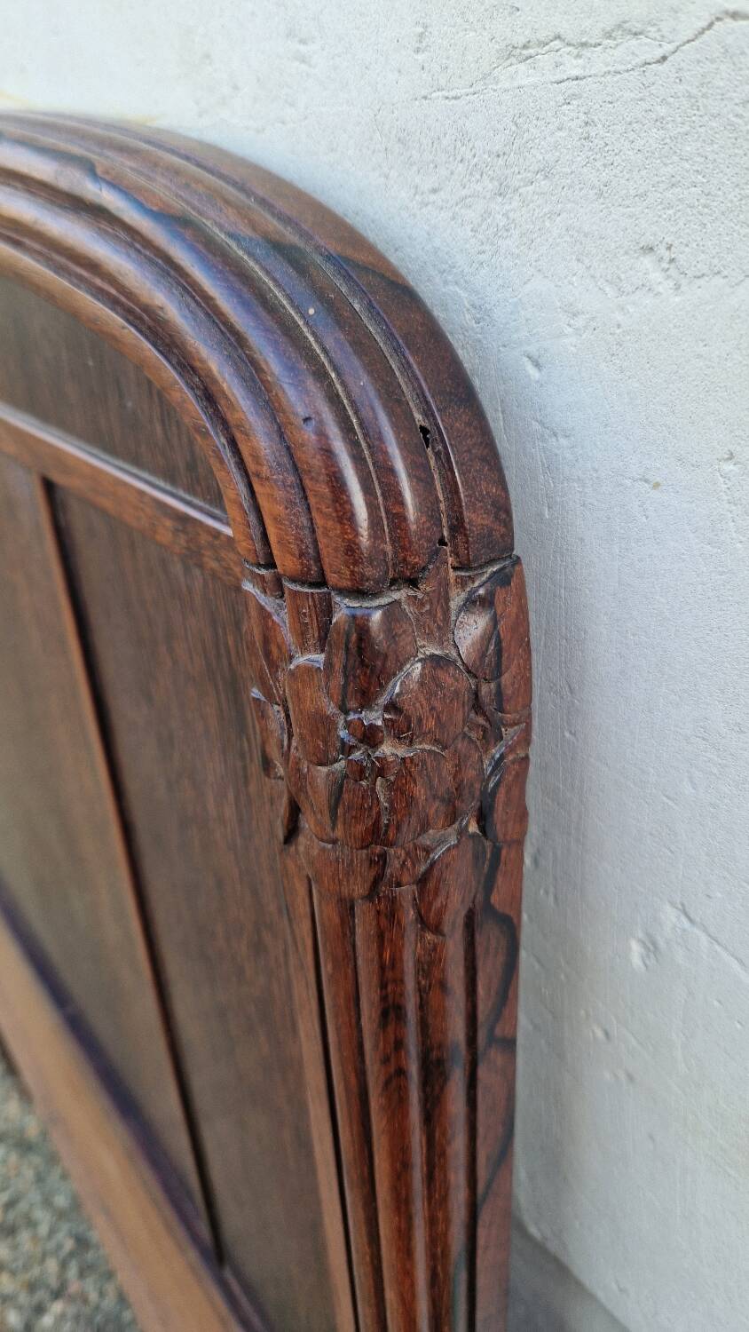 Art Deco rosewood headboard