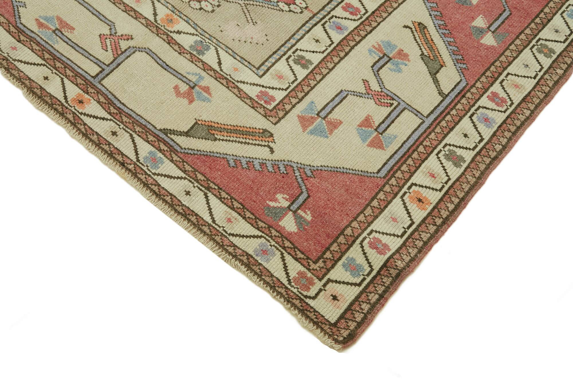 Turkish Vintage Anatolian Rug 127 cm x 225 cm