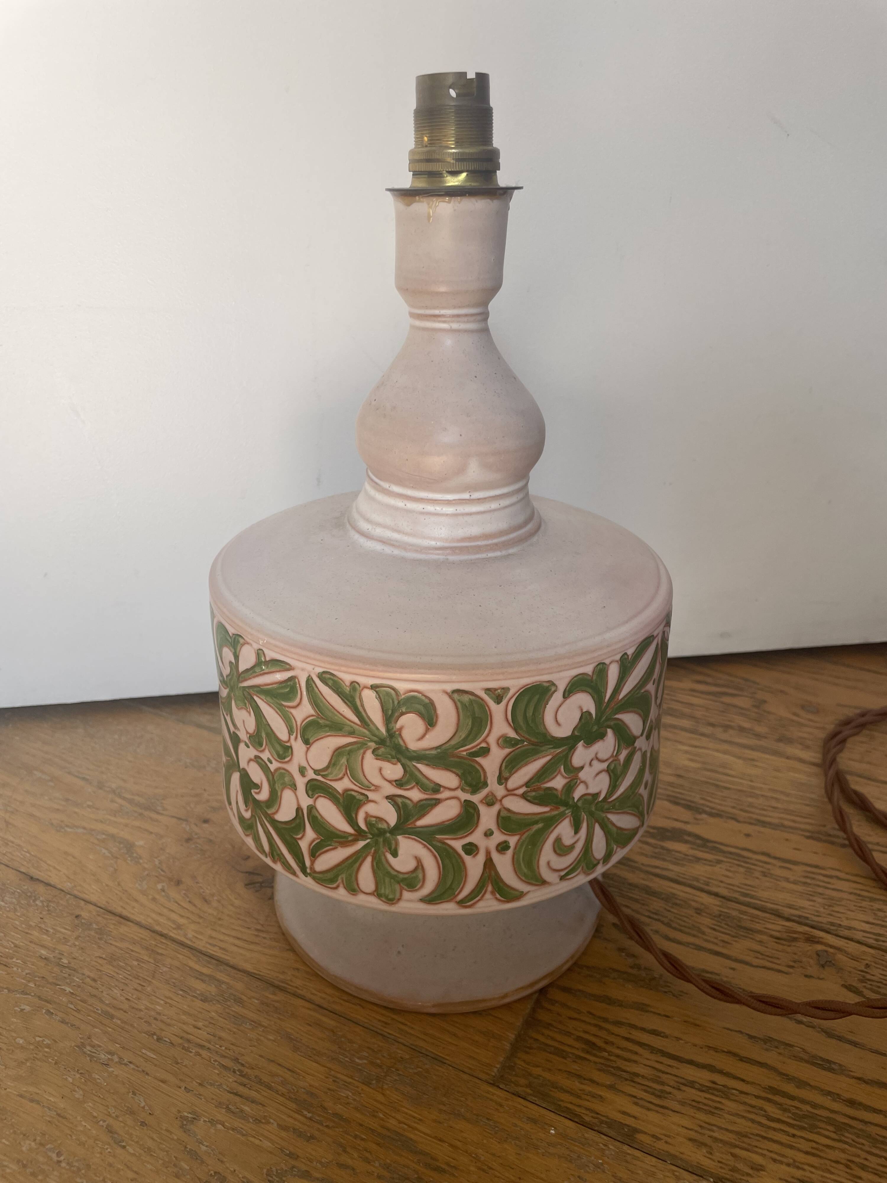 Hand-painted vintage table lamp