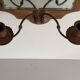 Pair of brass double-headed candlesticks with mirrors, 1940s, Italy