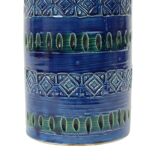Vintage Italian Vase Ceramiche Minerva Blue Ceramic