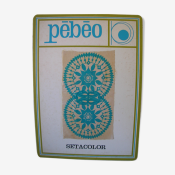 Old decoration store advertisement 1970s Pébéo Setacolor fabric easel frame