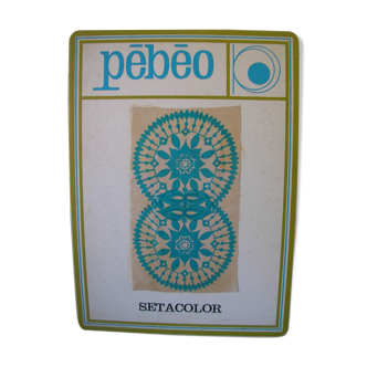 Old decoration store advertisement 1970s Pébéo Setacolor fabric easel frame