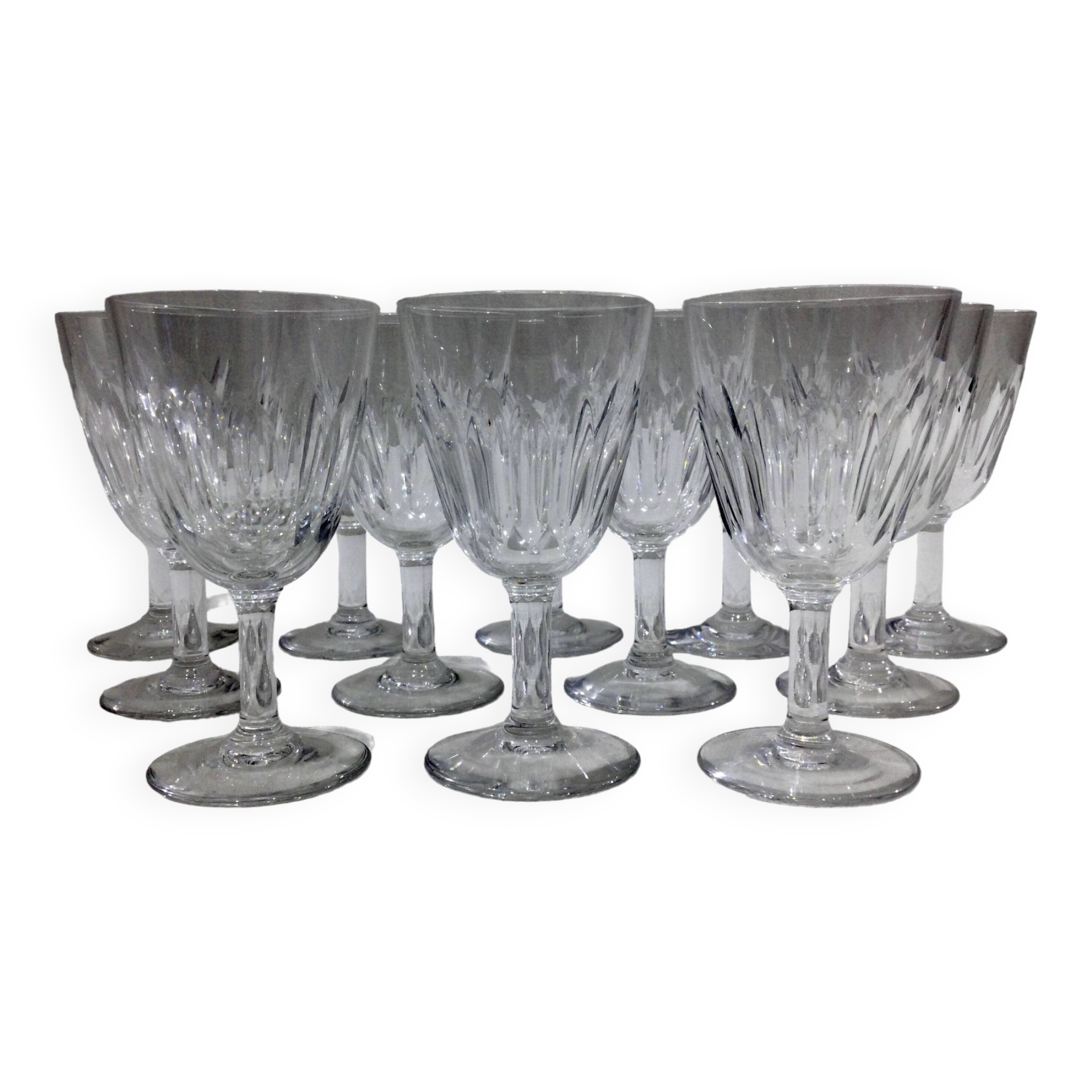 Baccarat – 12 red wine glasses in Baccarat Crystal Casino Model