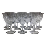 Baccarat – 12 red wine glasses in Baccarat Crystal Casino Model
