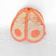 Vintage suspension in salmon pink wicker