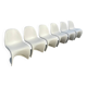 Set of 6 Verner Panton chairs, Vitra edition.