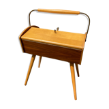 Scandinavian vintage worker compas feet sewing box