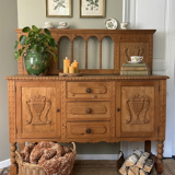 Carved wooden sideboard