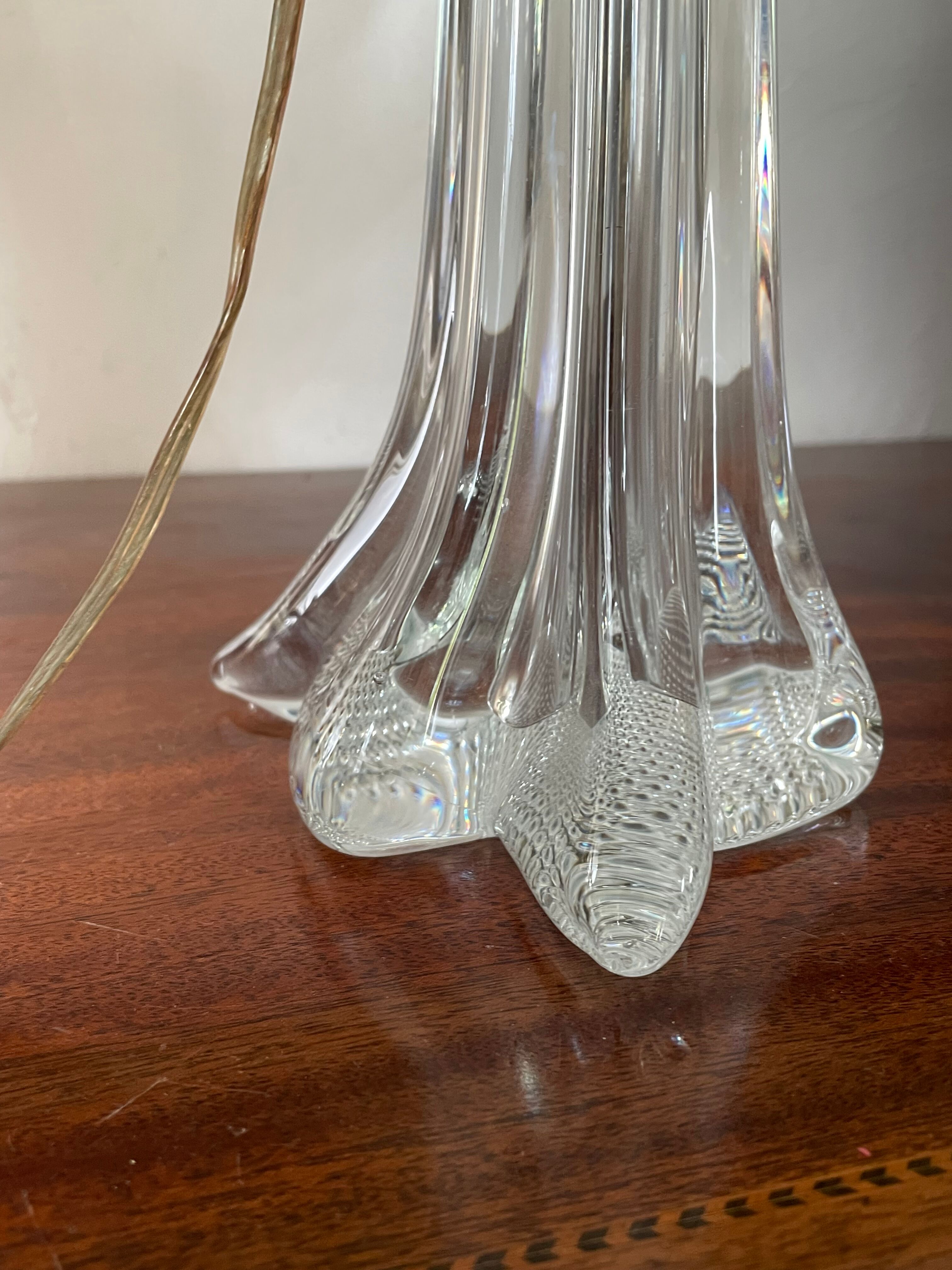 Pied de lampe en cristal 35cm