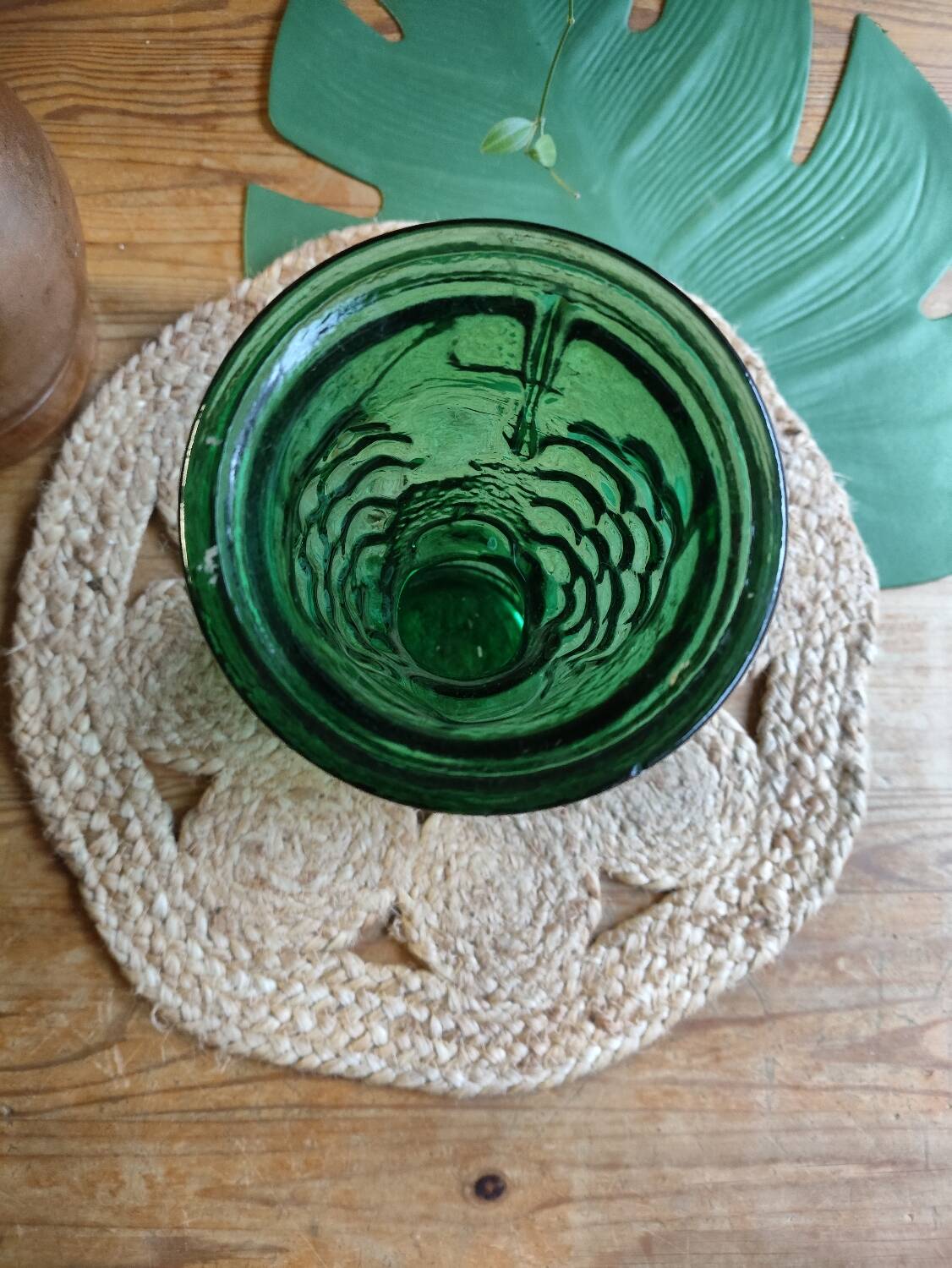 Vase en Verre Vert d'Empoli Italie