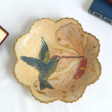 Brass hummingbird cup