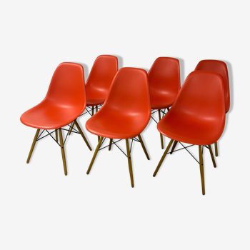 Lot de 6 chaises DSW charles & Ray Eames édition  Vitra