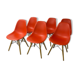 Set of 6 chairs DSW charles & Ray Eames Edition Vitra