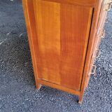 Chest of drawers of the 50s in oak compass feet 4 drawers