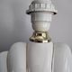 Pied de lampe coquillage en céramique et métal doré- vintage