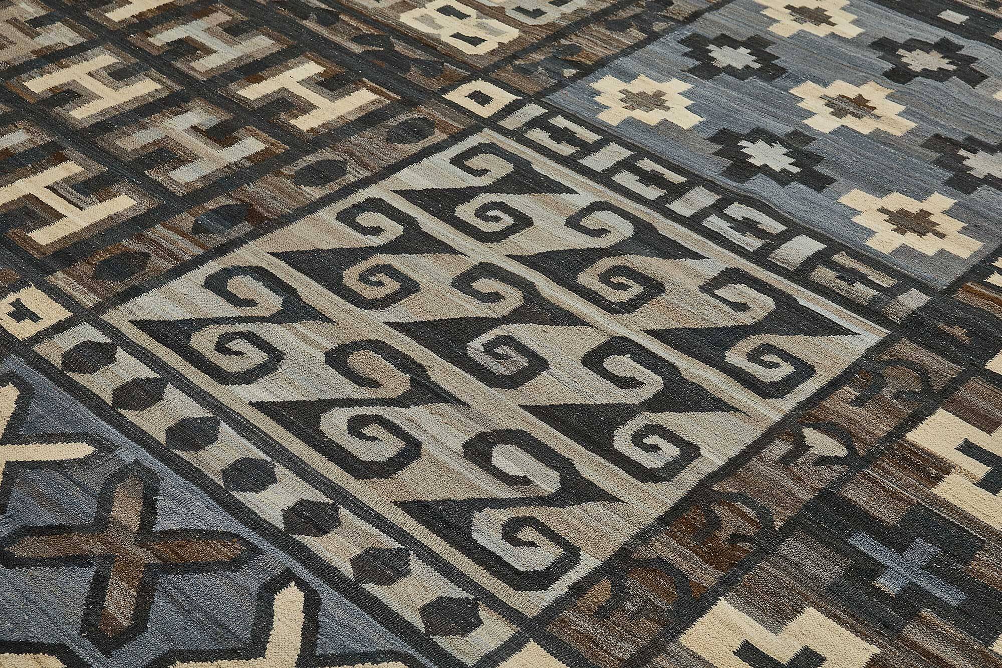 Contemporary Tribal Decorative Kilim 285 cm x 365 cm