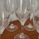 Set of 6 engraved crystal white wine glasses – Vintage elegant glasses