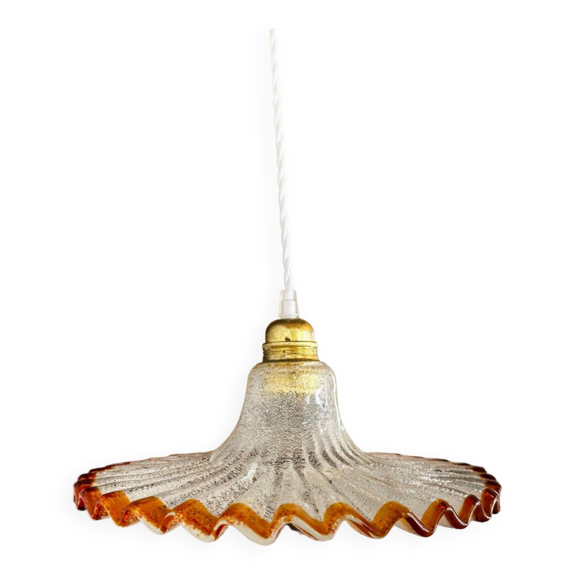 Vintage opaline pendant light