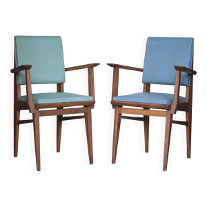 Paire de fauteuil bridge - bois