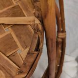 Armchair made from woven chestnut slats, called Le Corbusier