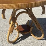Bamboo side table, Italy 1960