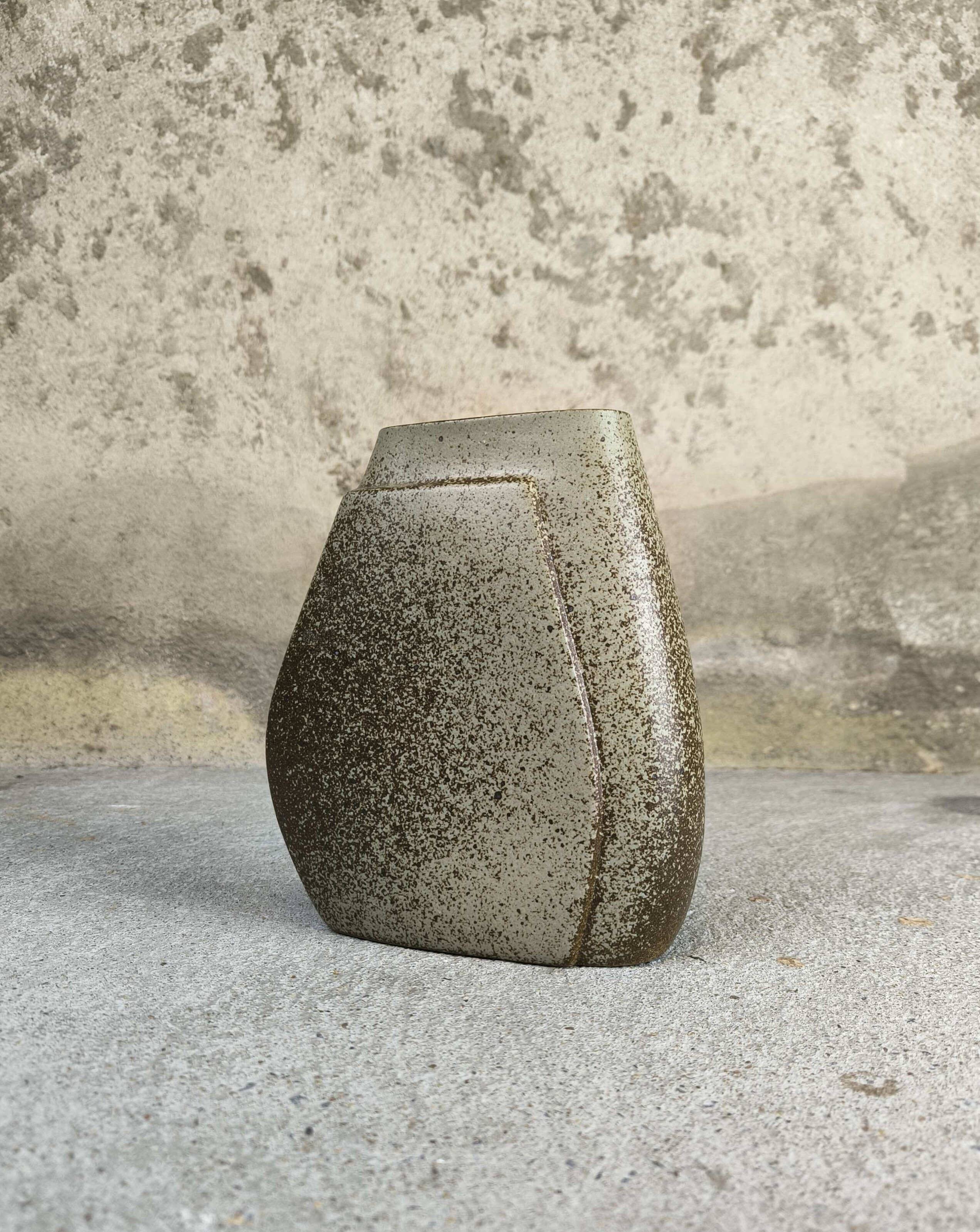 Vintage glazed stoneware vase