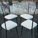 Four chairs by Colette Gueden reupholstered from the 1950s/60s.