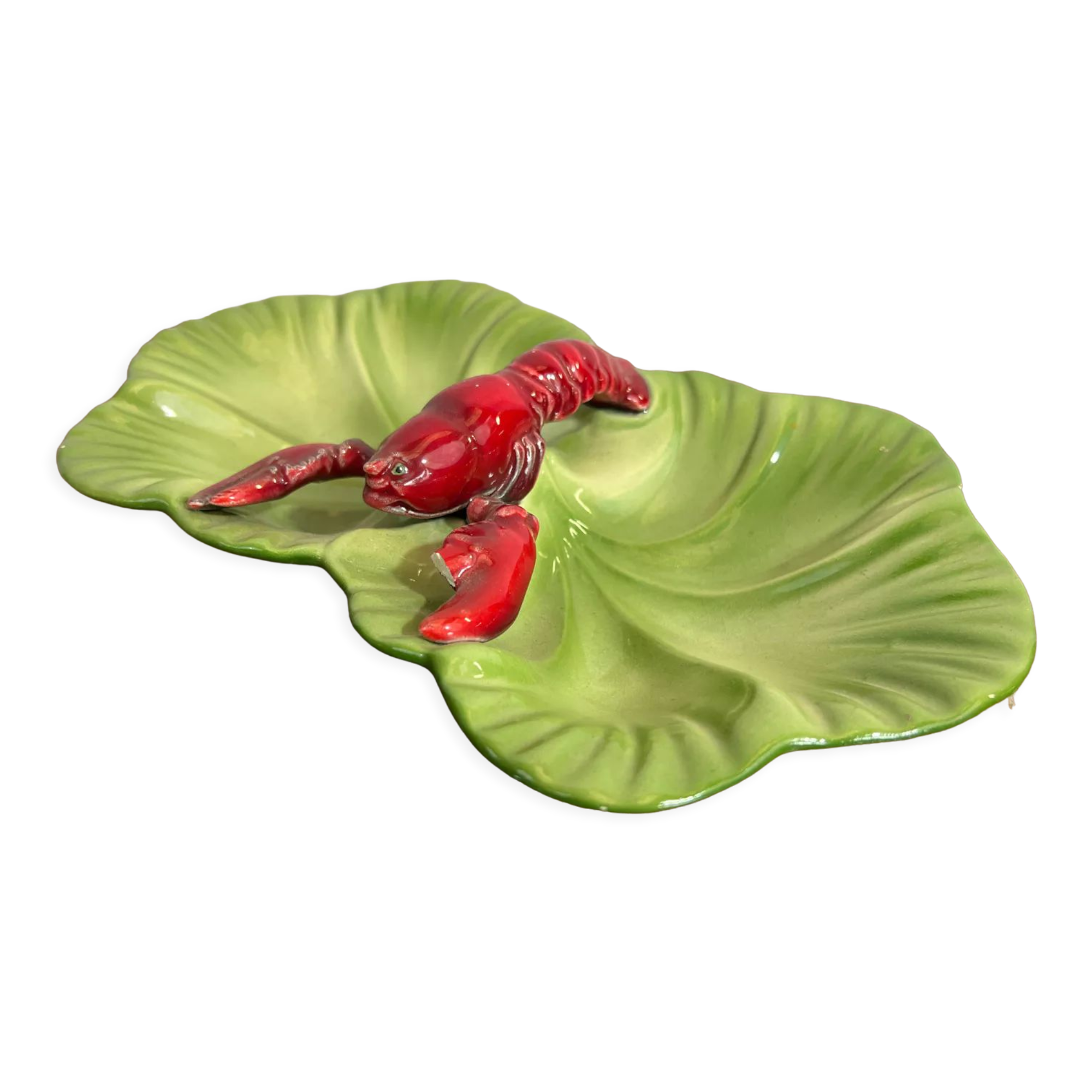 1950s Brad Keeler serving tray Lobster slip