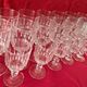 Superb set of 18 Cristal d’Arques glasses – 12 wine glasses + 6 tumblers