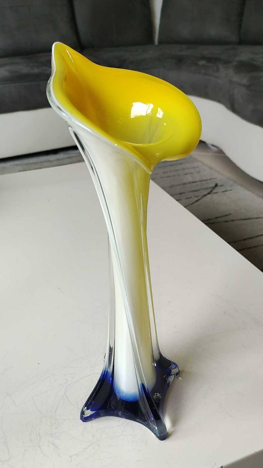 Vase Soliflore Arum flower/Jack in the Pulpit. Murano. High 30.5 cm