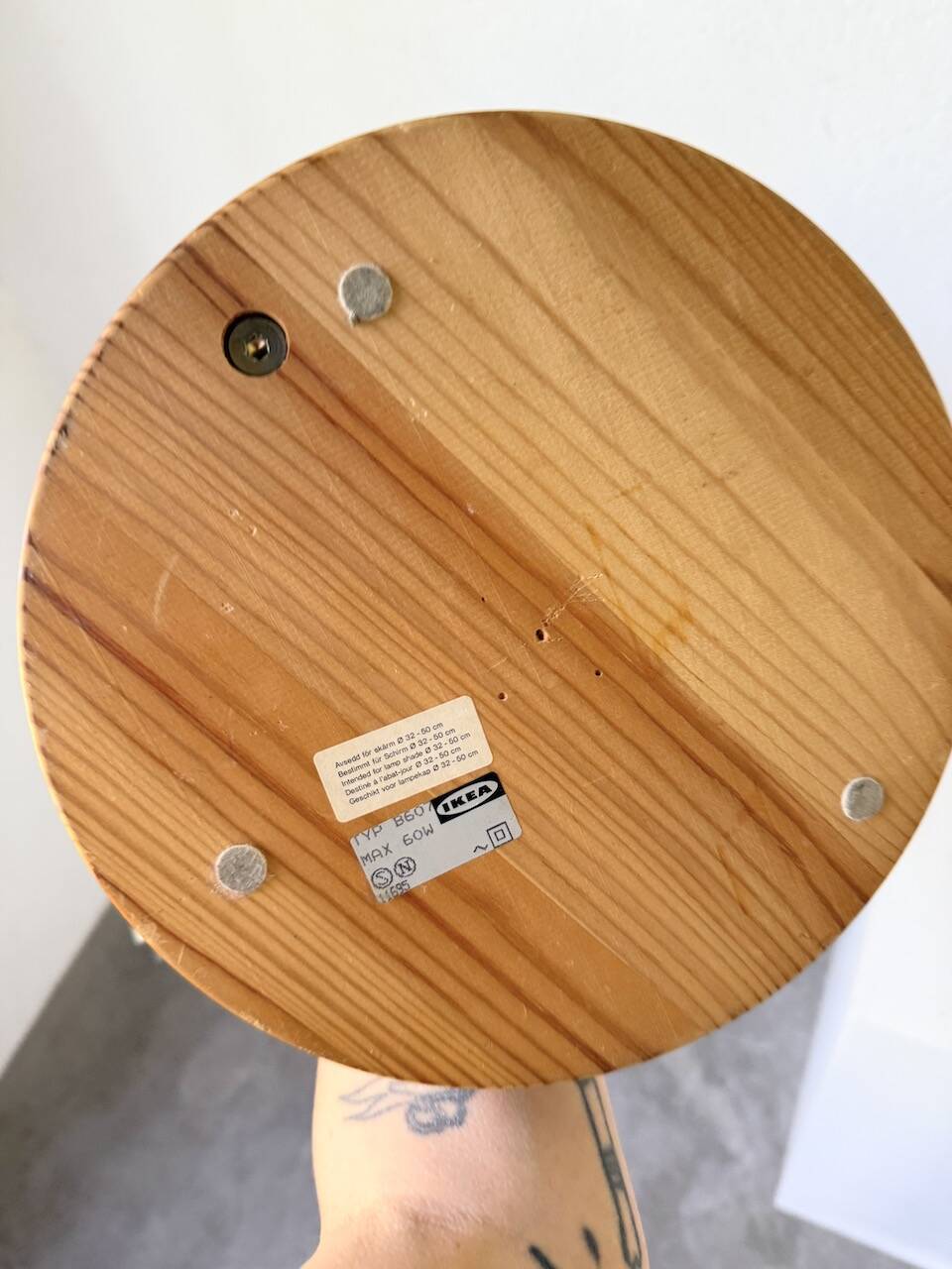 Ikea pine table lamp 1980