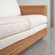 Luxurious Italian Gasparucci Reed White Lounge Greenhouse Sofa. Italy, 1980