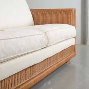 Luxurious Italian Gasparucci Reed White Lounge Greenhouse Sofa. Italy, 1980