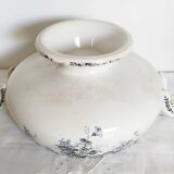 Antique Saint Amand earthenware salad bowl or soup tureen, Marie-Louise model