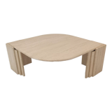 Table basse en travertin italien, années 1980