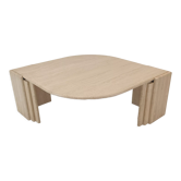 Table basse en travertin italien, années 1980
