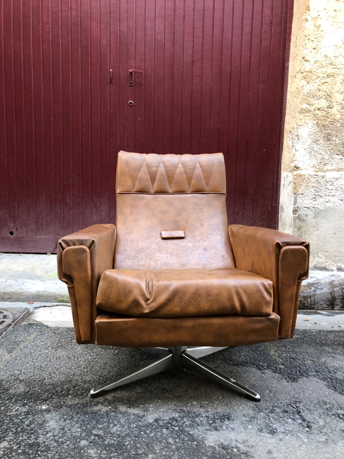 Vintage leather armchair