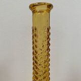Italian Empoli carafe in amber bubbled glass