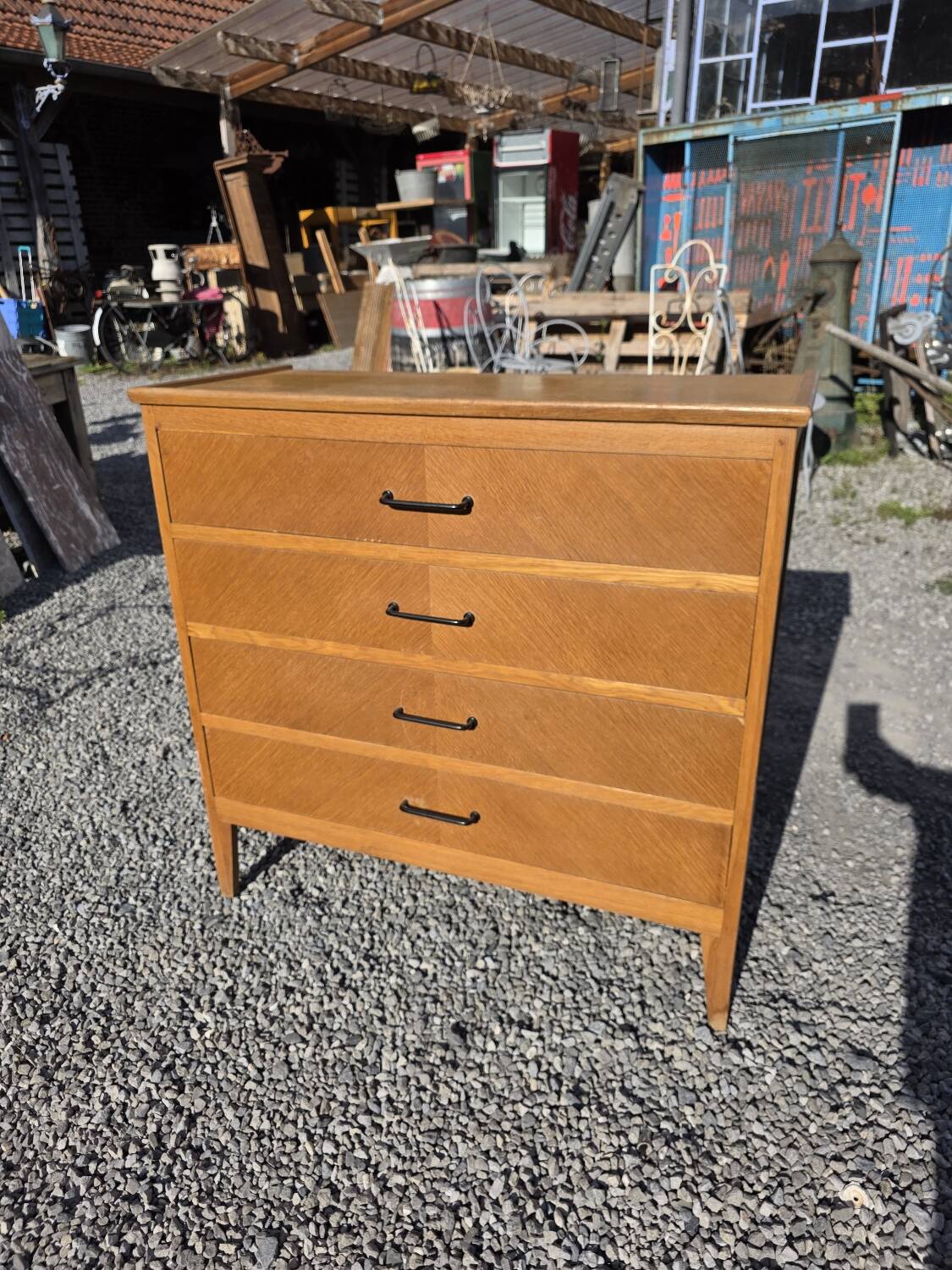 Vintage oak chest of drawers from the 60s
