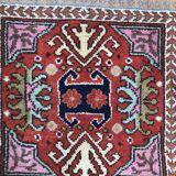 Old hand made square transylvania oriental rug wool 182 x 182