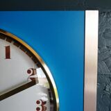 Vintage formica clock silent rectangular wall clock "blue jaz"