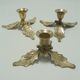 Trio of brass candle holders décor holly