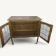 Buffet vitré Art nouveau en chêne et verre plombé