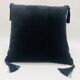 Square cushion, cover and insert, black and white. Model "Tatiana".