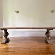 Table monastère en chêne ancien massif – SOLEIL 400 par 120 cm