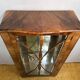 Art deco vintage brocante display cabinet walnut 1920-1930